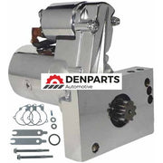 12 VOLT CHROME MINI STARTER FOR CHEVY 305 350 454 SUPER TORQUE SERIES ST100