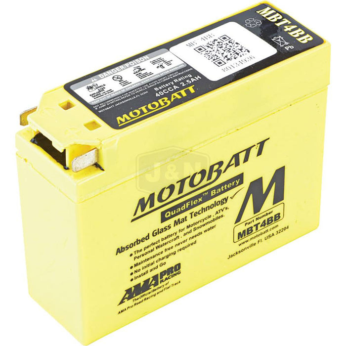 MotoBatt QuadFlex Battery  Suzuki DR-Z70 Motorcycles 2008 2009 YT4BBS