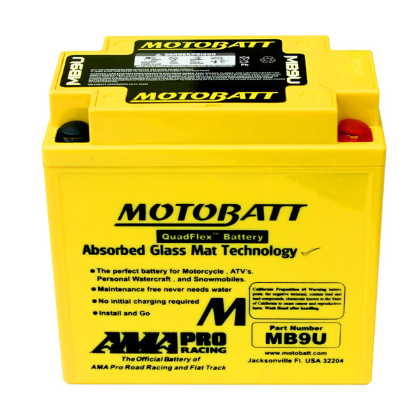 Motobatt Battery For Suzuki GN125 GS125 GT380 GT500 SB200 T500 Motorcycles