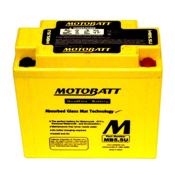 MotoBatt AGM Quadflex Battery  MZ RT125 SM125 SX125 Motorcycles